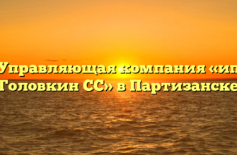 Управляющая компания «ип Головкин СС» в Партизанске
