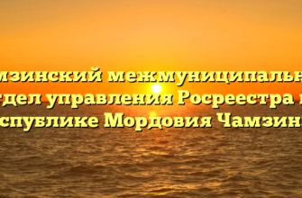 Чамзинский межмуниципальный отдел управления Росреестра по Республике Мордовия Чамзинка