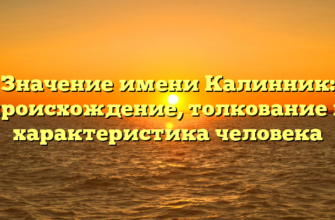 Значение имени Калинник: происхождение, толкование и характеристика человека