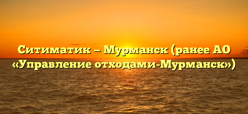 Ситиматик — Мурманск (ранее АО «Управление отходами-Мурманск»)
