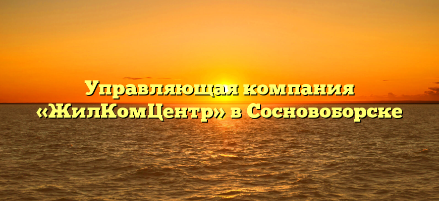 Управляющая компания «ЖилКомЦентр» в Сосновоборске