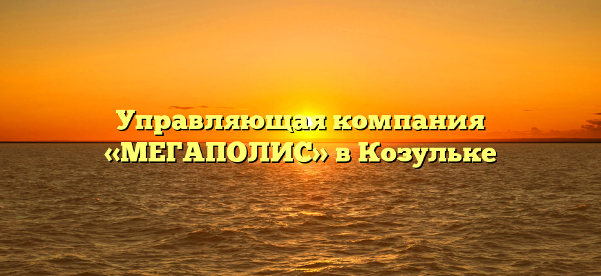 Управляющая компания «МЕГАПОЛИС» в Козульке