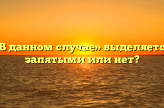 «В данном случае» выделяется запятыми или нет?