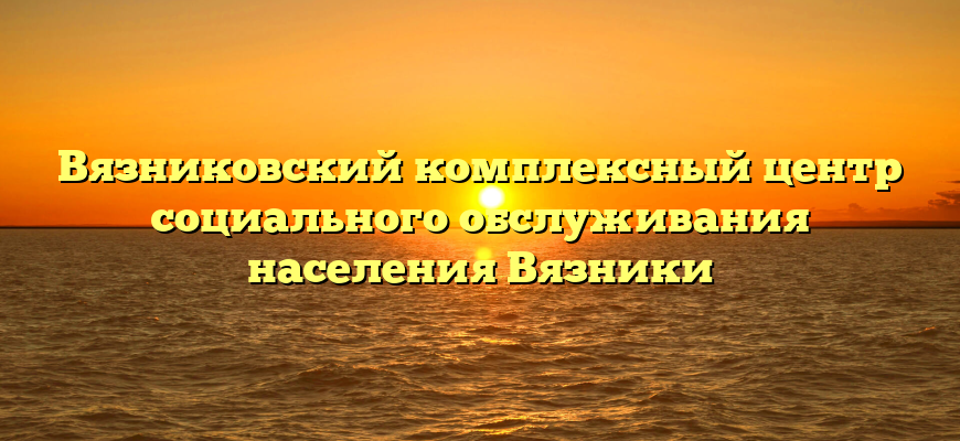 Вязниковский комплексный центр социального обслуживания населения Вязники