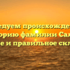 Исследуем происхождение и историю фамилии Салли: значение и правильное склонение!