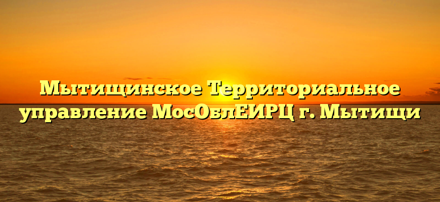 Мытищинское Территориальное управление МосОблЕИРЦ г. Мытищи