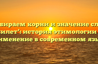 Разбираем корни и значение слова ‘билет’: история этимологии и применение в современном языке