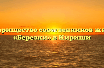 Товарищество собственников жилья «Березки» в Кириши