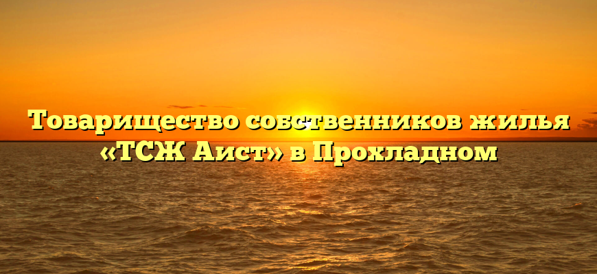 Товарищество собственников жилья «ТСЖ Аист» в Прохладном
