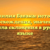 Фамилия Бабака: история происхождения, значение и правила склонения в русском языке