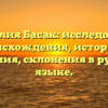 Фамилия Басак: исследование происхождения, истории и значения, склонения в русском языке.