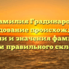 Фамилия Градинаров: исследование происхождения, истории и значения фамилии с обзором правильного склонения