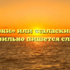 «Салазки» или «саласки» — как правильно пишется слово?