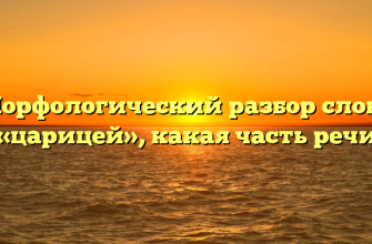 Морфологический разбор слова «царицей», какая часть речи