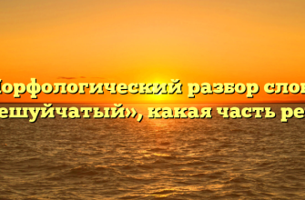 Морфологический разбор слова «чешуйчатый», какая часть речи