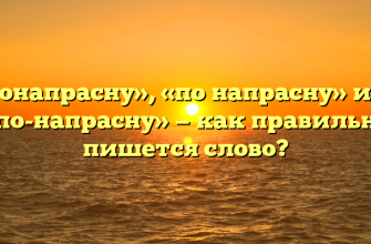 «Понапрасну», «по напрасну» или «по-напрасну» — как правильно пишется слово?