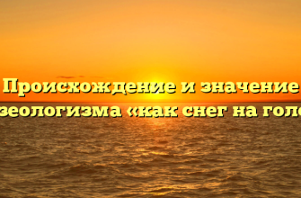 Происхождение и значение фразеологизма «как снег на голову»
