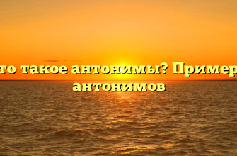 Что такое антонимы? Примеры антонимов