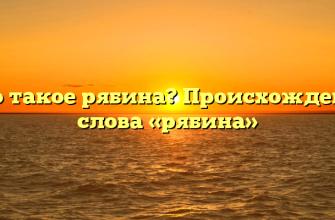 Что такое рябина? Происхождение слова «рябина»