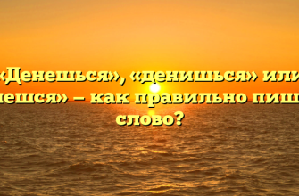 «Денешься», «денишься» или «денешся» — как правильно пишется слово?
