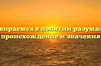 Разбираемся в понятии разума: его происхождение и значения