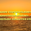 «Среднее специальное» или «среднеспециальное» — как правильно пишется слово?