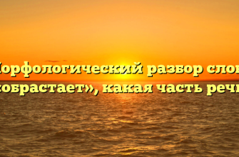 Морфологический разбор слова «обрастает», какая часть речи