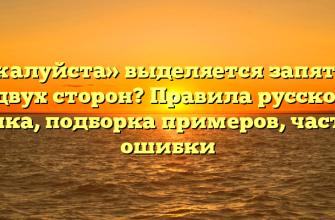 «Пожалуйста» выделяется запятыми с двух сторон? Правила русского языка, подборка примеров, частые ошибки
