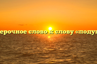 Проверочное слово к слову «подушка»