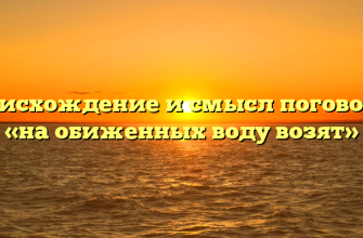 Происхождение и смысл поговорки «на обиженных воду возят»