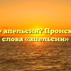 Что такое апельсин? Происхождение слова «апельсин»